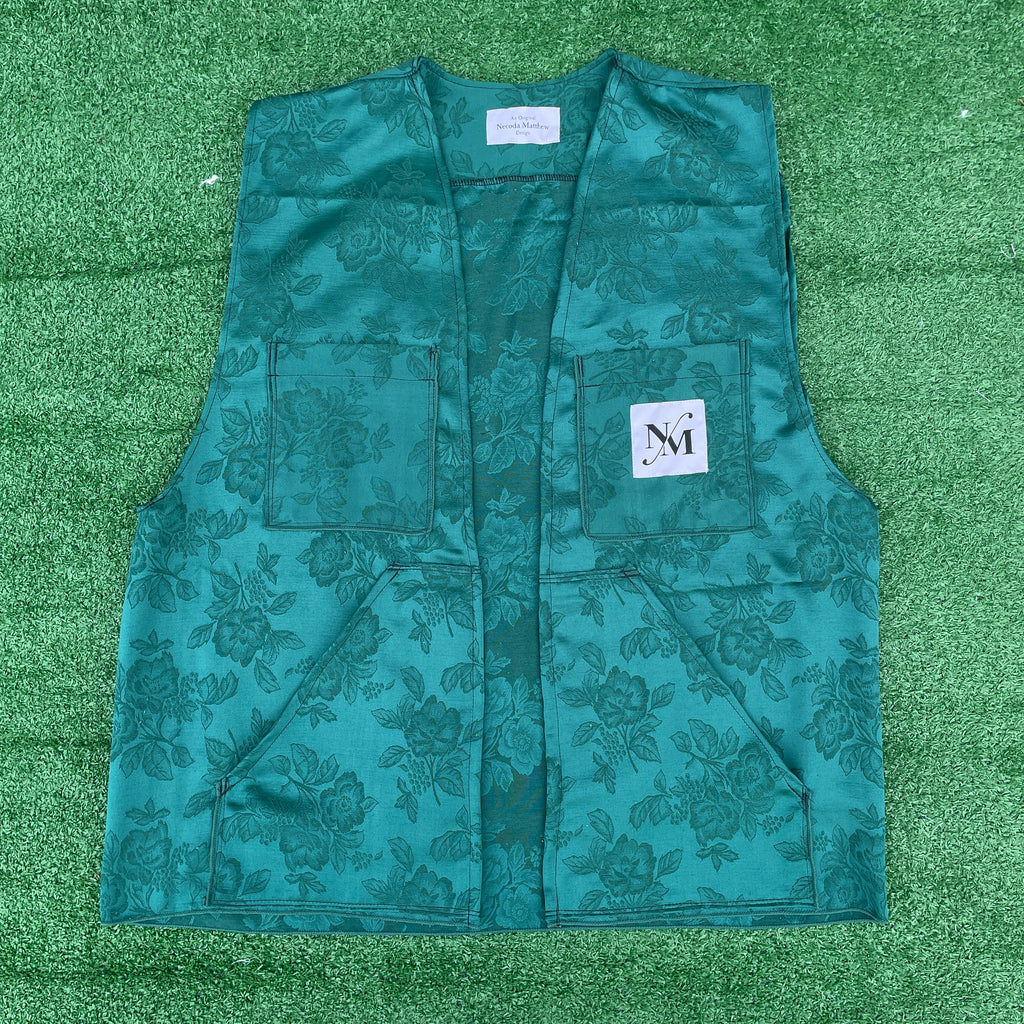 Real Deal Teal Satin Utility Vest – Necoda Matthew