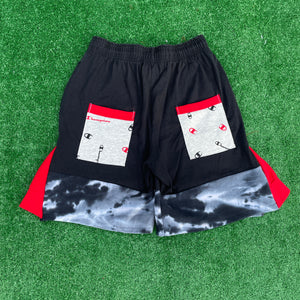 Red Storm Flared Sweat Shorts