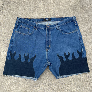 Denim on Fire Distress 5inch Jorts 42W