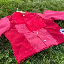 All Red Purple Long Sleeve Shirt Crop Hybrid