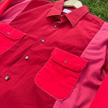 All Red Long Sleeve Shirt Jacket Hybrid