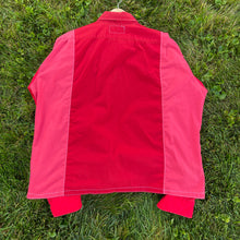 All Red Long Sleeve Shirt Jacket Hybrid