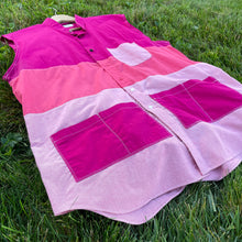 All Pink Button-Up Vest Hybrid