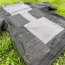 Crewneck Sweatshirt Short Sleeve Denim Hybrid