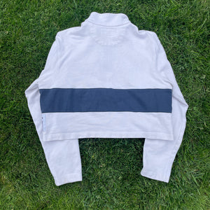Nittany Blue and White Long Sleeve Crop Hybrid