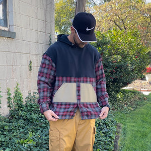 Flannel Fusion Hooded Sweatshirt Hybrid