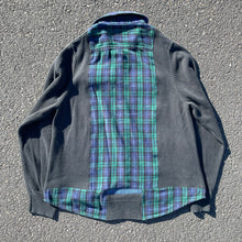 Long Sleeve Denim Blues Faded Sweatshirt Hybrid