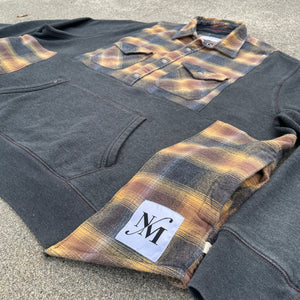 Checkmate Oversized Flannel Sweatshirt Hybrid