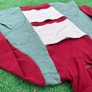 Tri-Color Red Emerald Double Pocket Sweatshirt Hybrid