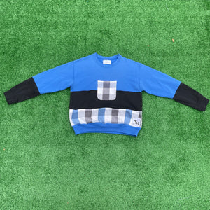 Black & Blues Uni-Pocket Flannel Sweatshirt Hybrid