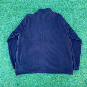 Oversized Navy Full-Zip Fleece