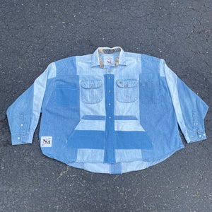 Double Wide Denim Oversized Up-Cycle