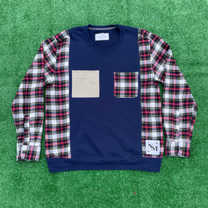 "Not So Old" Navy Flannel Sweater Hybrid