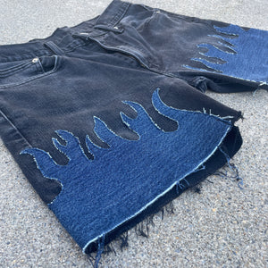 Denim on Fire Distress 5inch Levi Jorts 34W