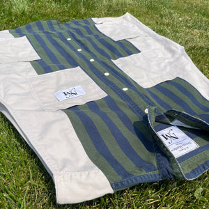 "Stripe-Up" Retro Hybrid Pocket Vest