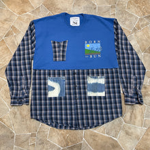 "Born to Run" Kilted Crewneck Sweater Flannel