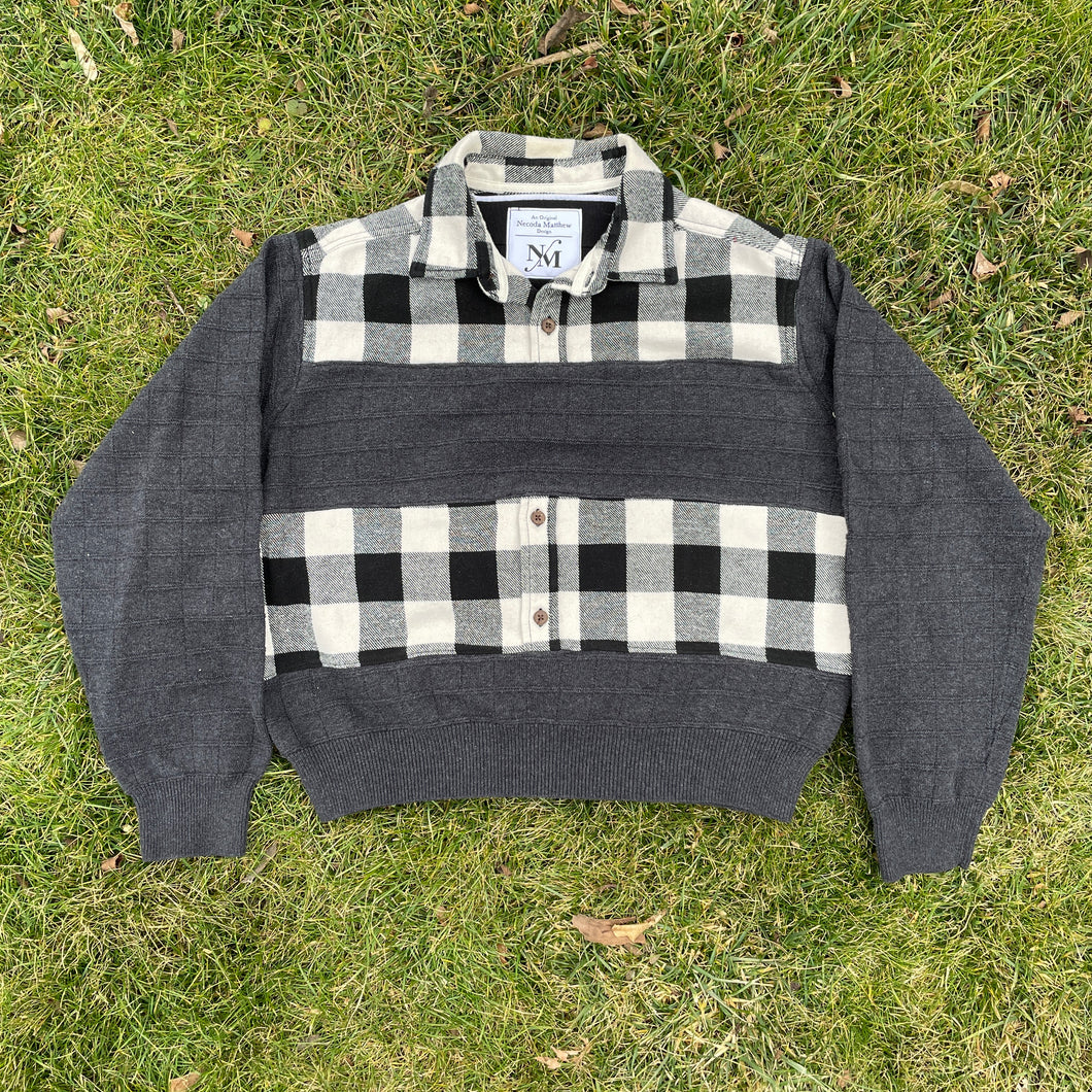 Chopped and Cropped Flannel Sweater