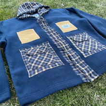 Button-Up Flannel Hood Fleece Hybrid Combo Set